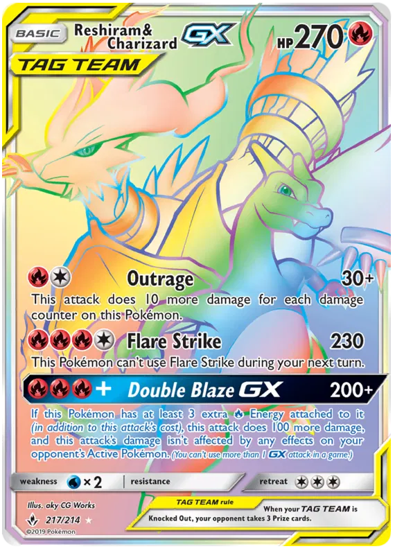 Reshiram & Charizard GX 217/214 Unbroken Bonds