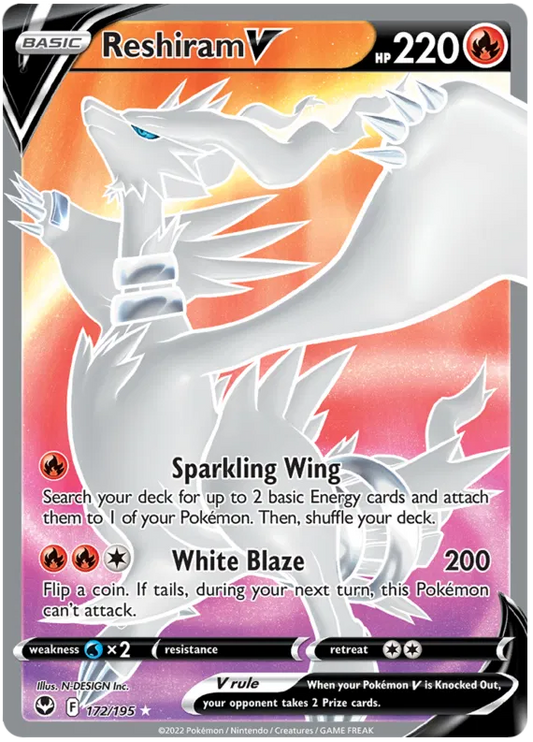 Reshiram V 172/195 Silver Tempest