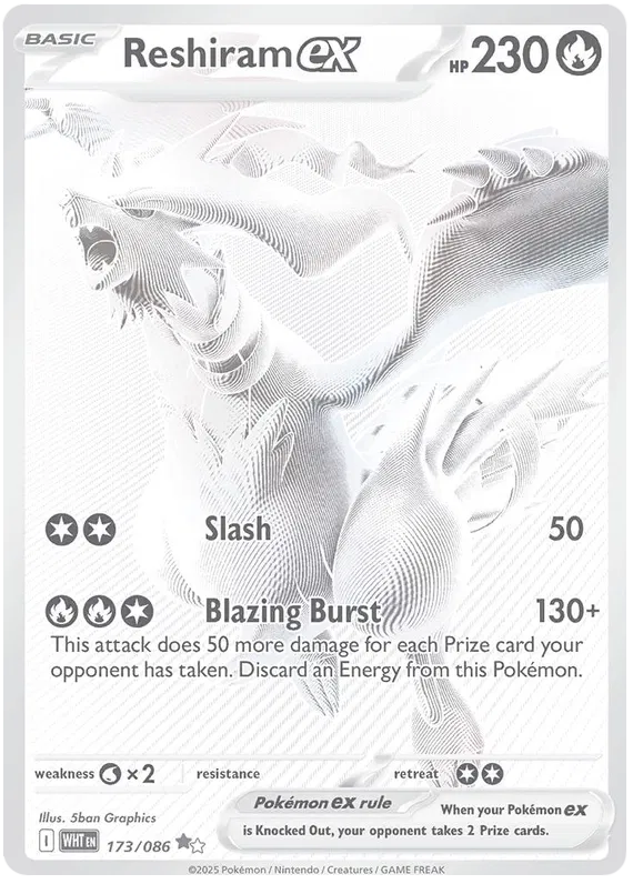 Reshiram ex 173/086 White Flare