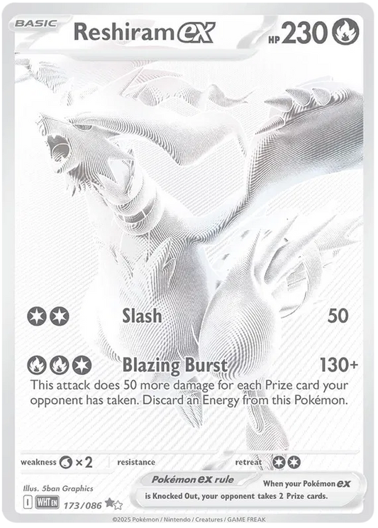 Reshiram ex 173/086 White Flare