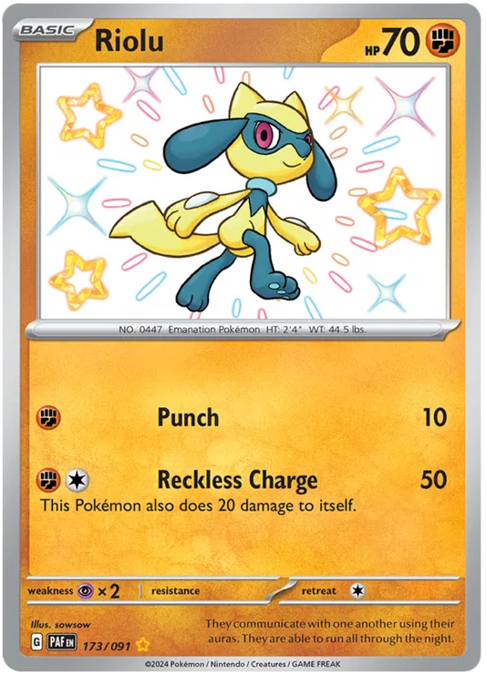Riolu 173/91 Paldean Fates
