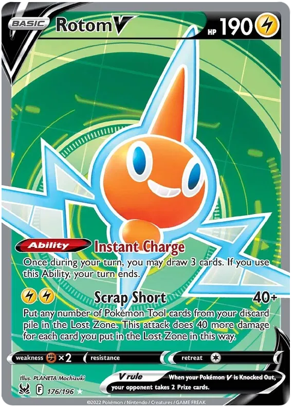 Rotom V 176/196 Lost Origin