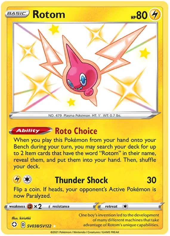 Rotom SV038/SV122 Sword & Shield Shining Fates