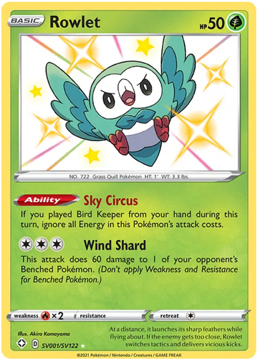 Rowlet SV001/SV122 Shining Fates