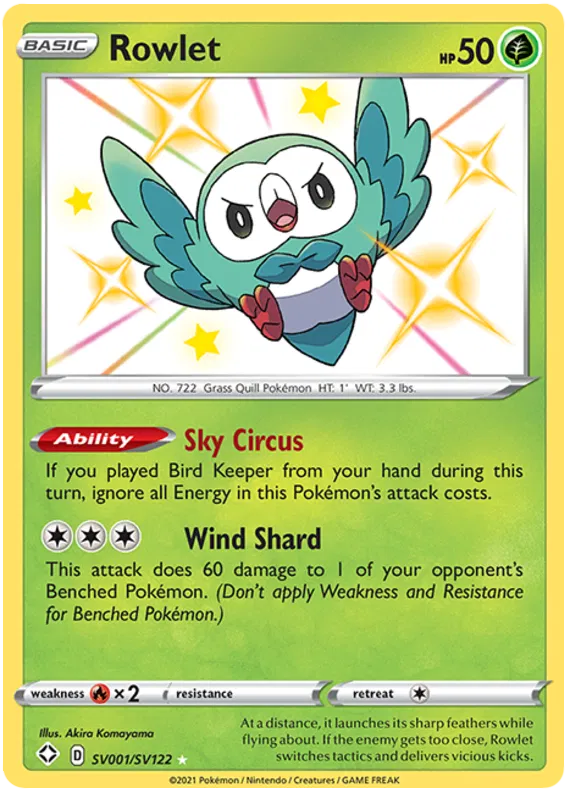 Rowlet SV001/SV122 Shining Fates