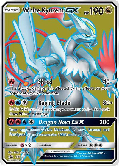 White Kyurem GX SM141 Sun & Moon Promos