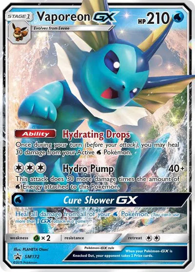 Vaporeon GX SM172 Sun & Moon Promos
