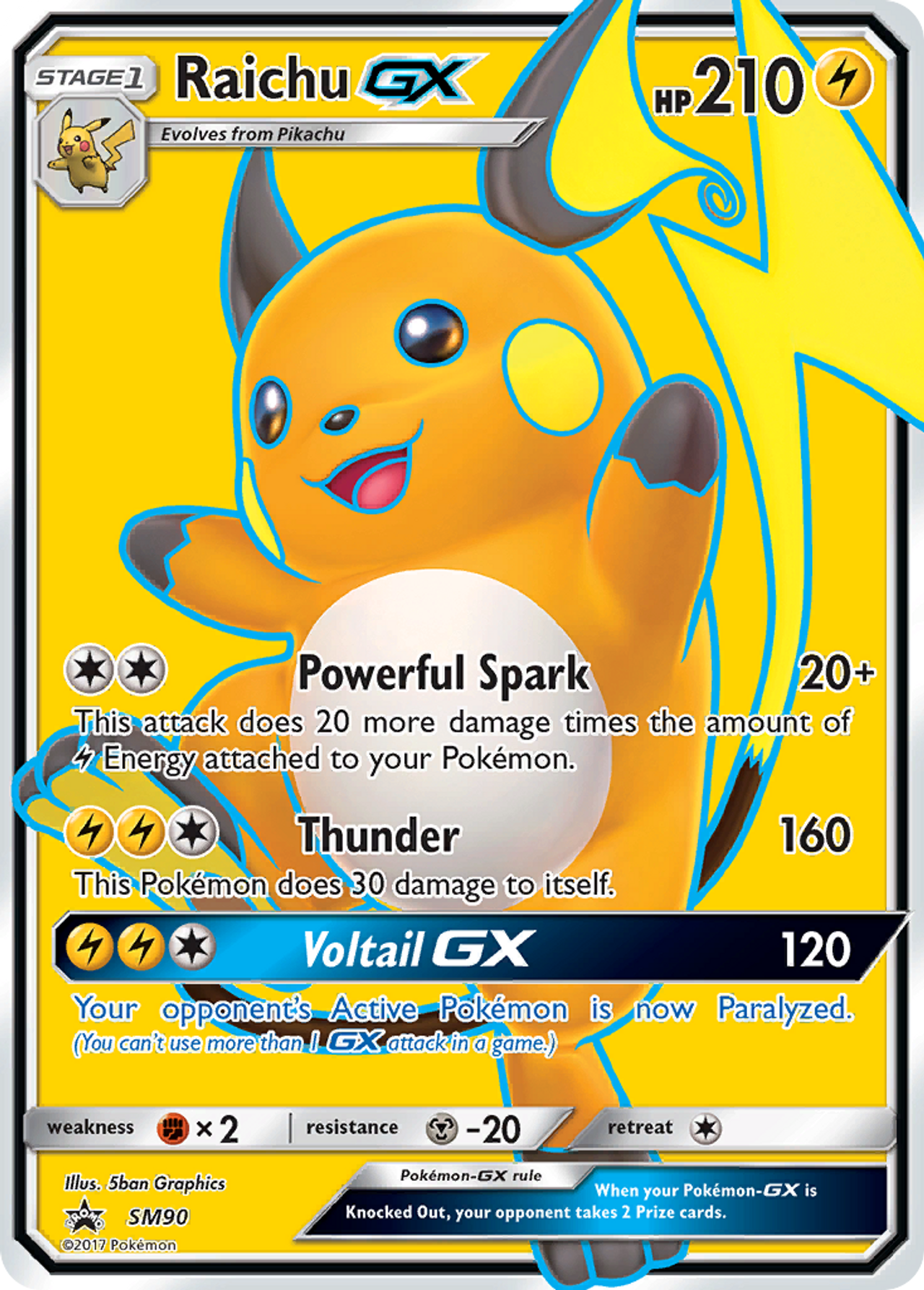 Raichu GX SM90 Sun & Moon Promos