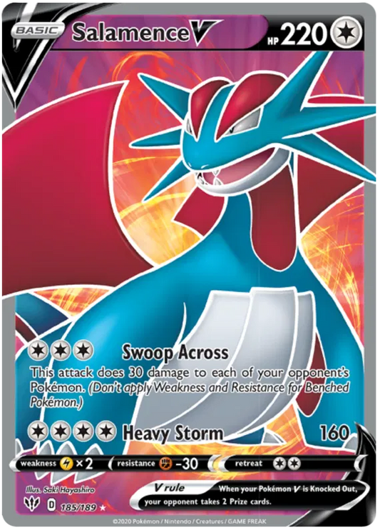 Salamence V 185/189 Sword & Shield Darkness Ablaze