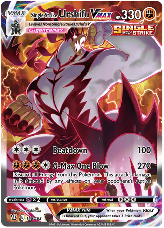 Single Strike Usrhifu VMAX 168/163 Battle Styles