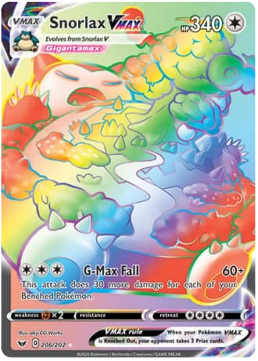 Snorlax VMAX 206/202 Sword & Shield Base Set