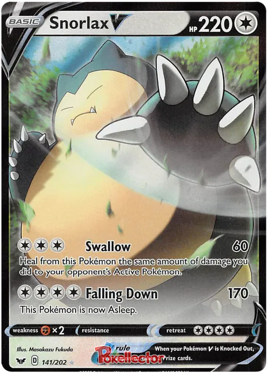 Snorlax V 141/202 Sword & Shield Base Set