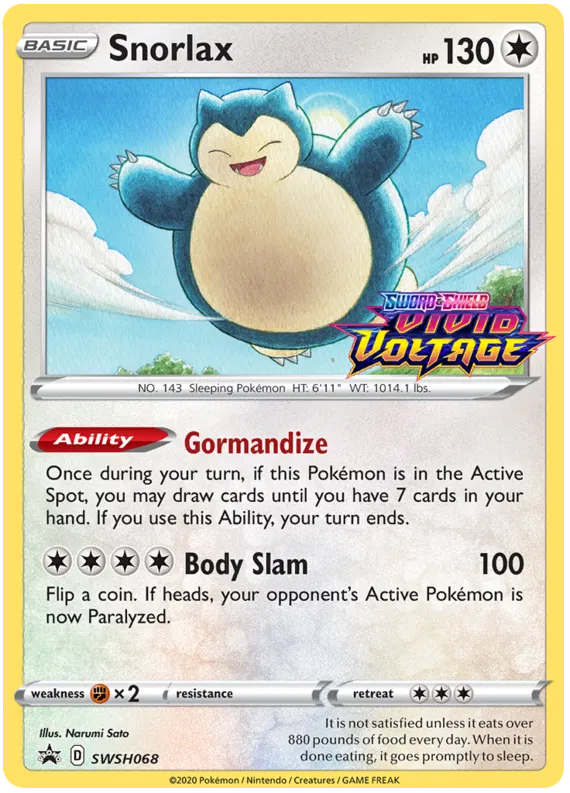Snorlax SWSH068 Sword & Shield Promo