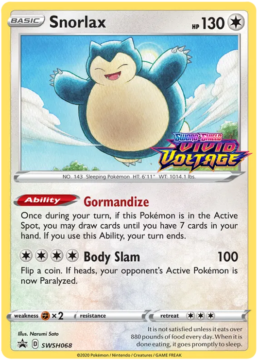 Snorlax SWSH068 Sword & Shield Promo