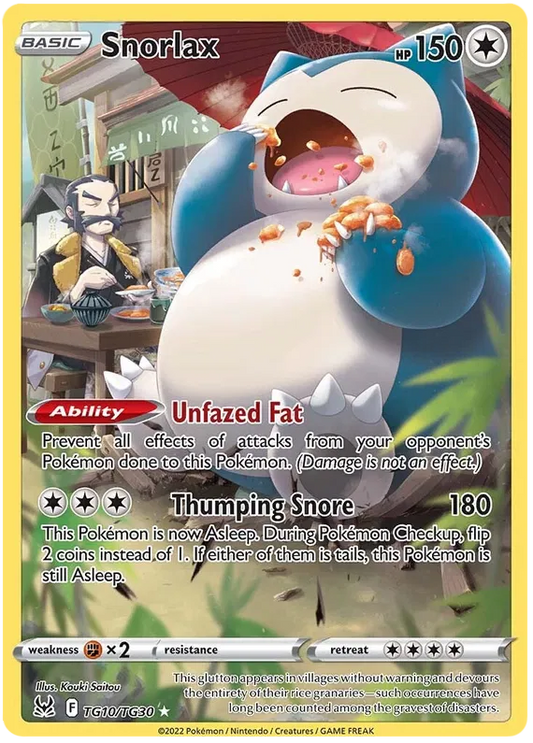 Snorlax TG10/TG30 Lost Origin Trainer Gallery