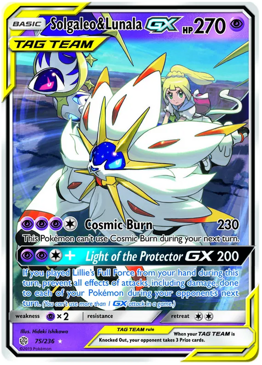 Solgaleo & Lunala GX 75/236 Cosmic Eclipse