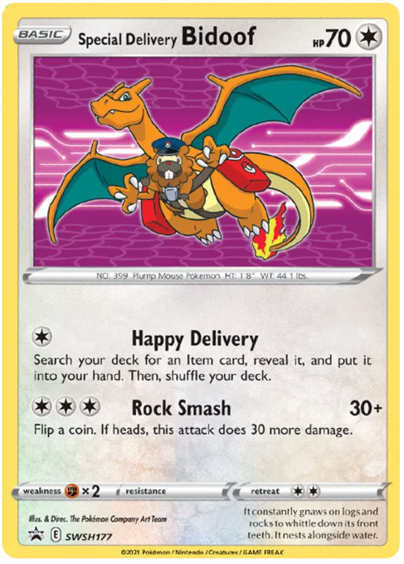 Special Delivery Bidoof SWSH177 Sword & Shield Promo