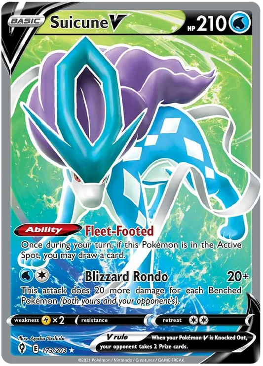 Suicune V 173/203 Sword & Shield Evolving Skies