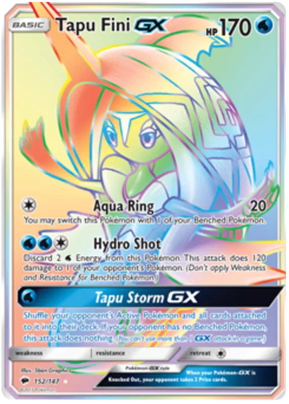 Tapu Fini GX 152/147 Burning Shadows