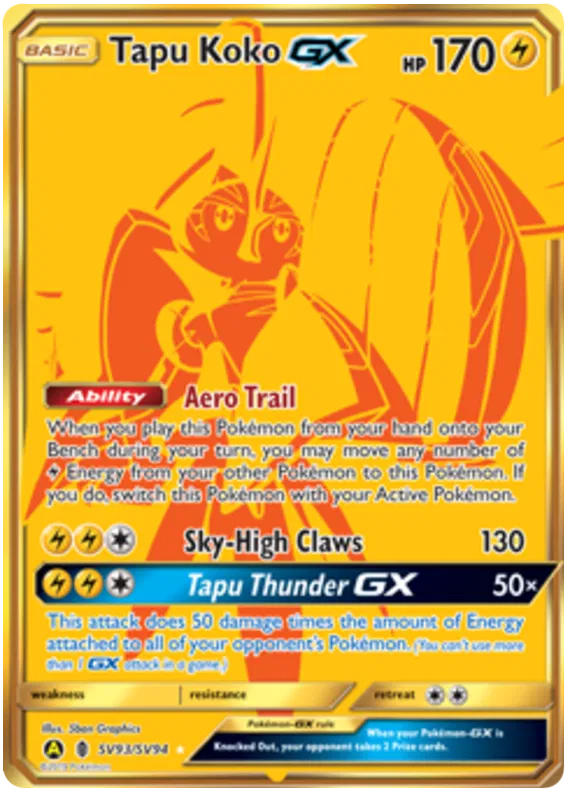 Tapu Koko GX SV93/SV94 Hidden Fates