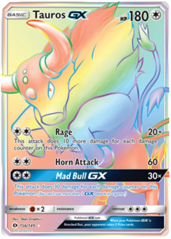 Tauros GX 156/149 Sun & Moon Base Set
