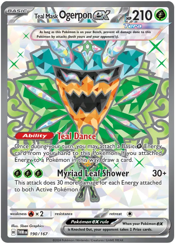 Teal Mask Ogerpon ex 190/167 Twilight Masquerade