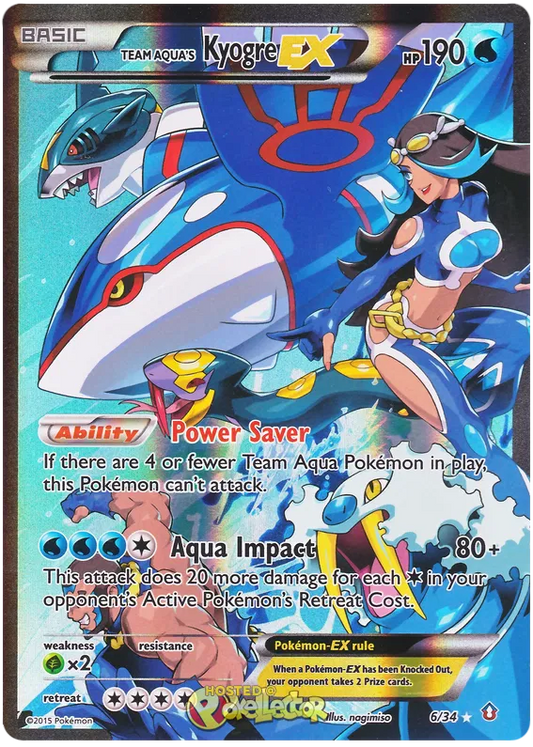 Team Aqua's Kyogre EX 6/34 Double Crisis