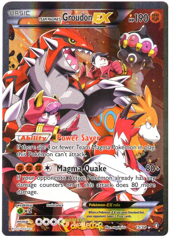 Team Aqua's Groudon EX 15/34 Double Crisis