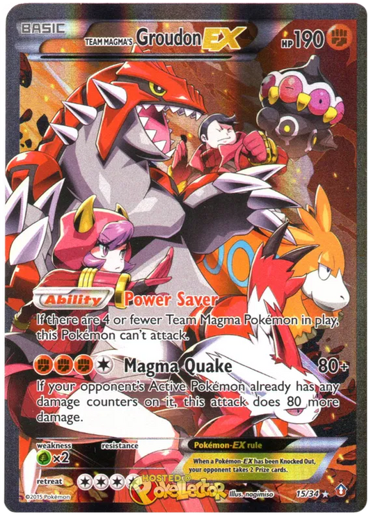 Team Aqua's Groudon EX 15/34 Double Crisis
