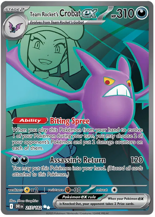 Team Rocket's Crobat ex 217/182 Destined Rivals
