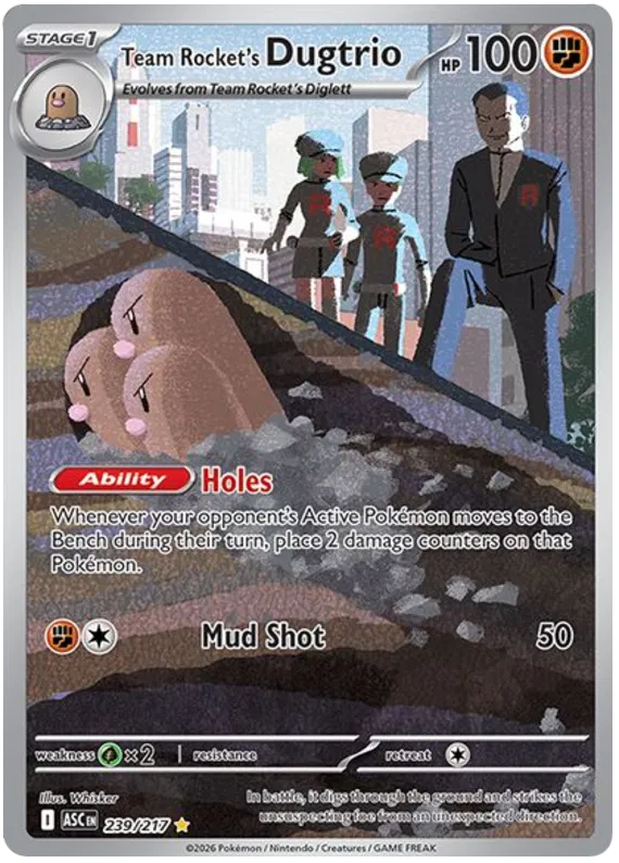 Team Rocket's Dugtrio 239/217 Ascended Heroes