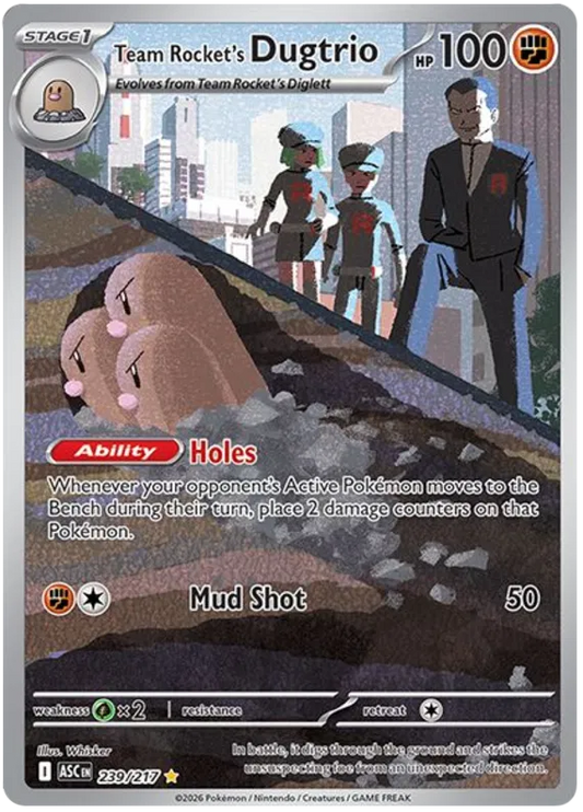 Team Rocket's Dugtrio 239/217 Ascended Heroes