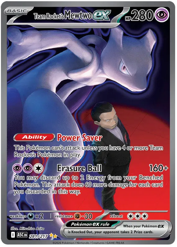 Team Rocket's Mewtwo ex 281/217 Ascended Heroes