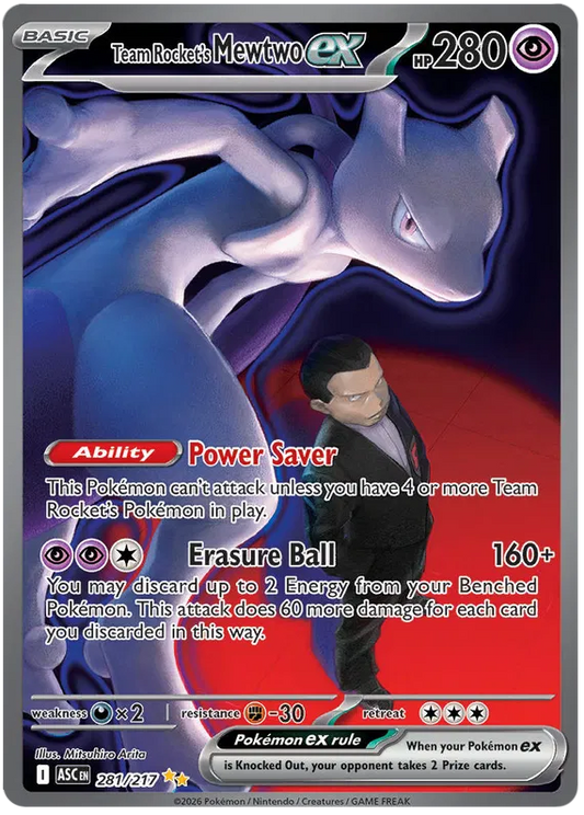 Team Rocket's Mewtwo ex 281/217 Ascended Heroes