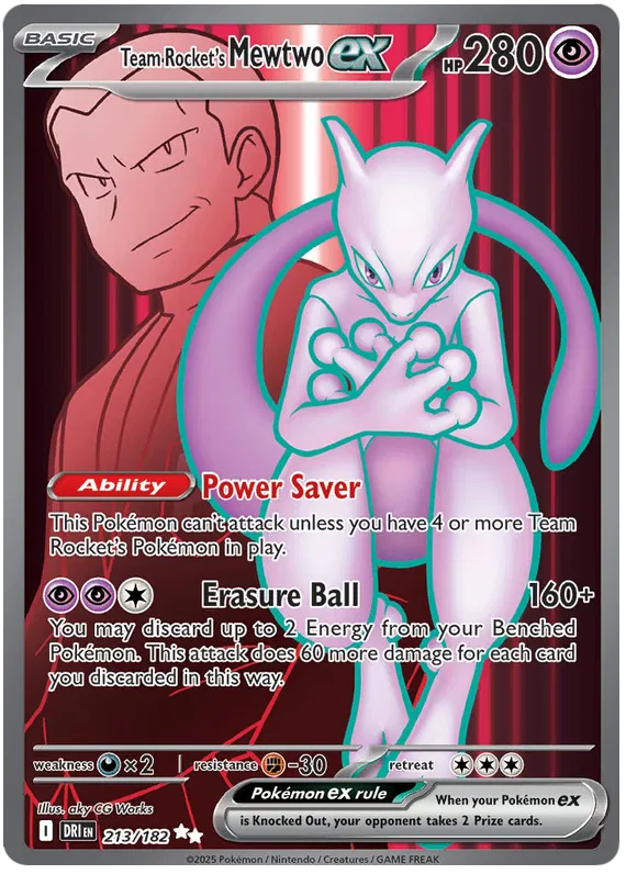Team Rocket's Mewtwo ex 213/182 Destined Rivals