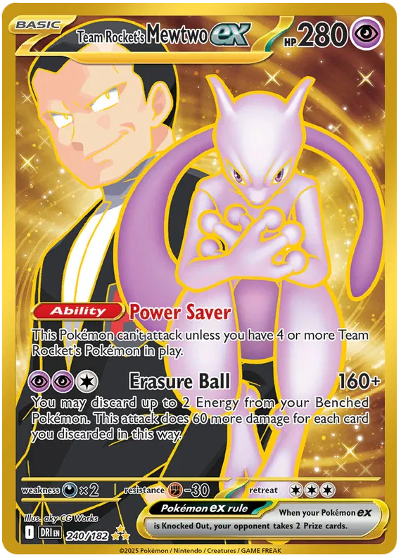 Team Rocket's Mewtwo ex 240/182 Destined Rivals