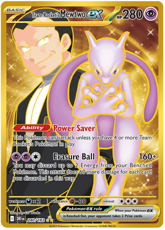 Team Rocket's Mewtwo ex 240/182 Destined Rivals