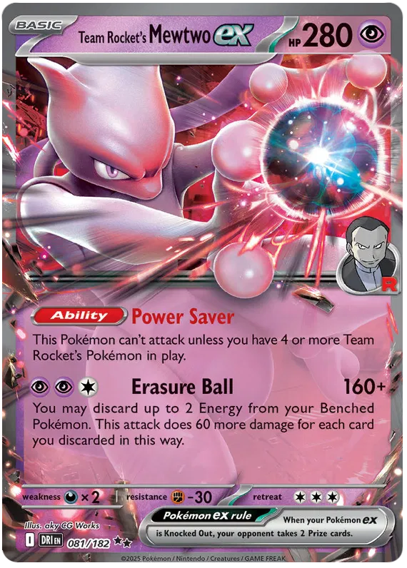 Team Rocket's Mewtwo ex 081/182 Destined Rivals