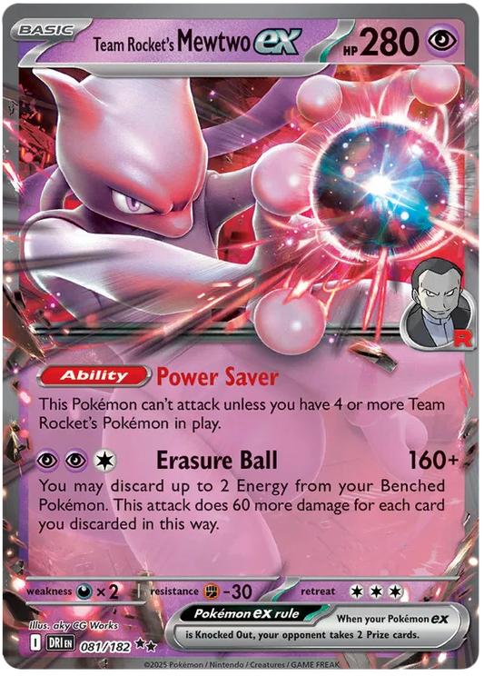 Team Rocket's Mewtwo ex 081/182 Destined Rivals
