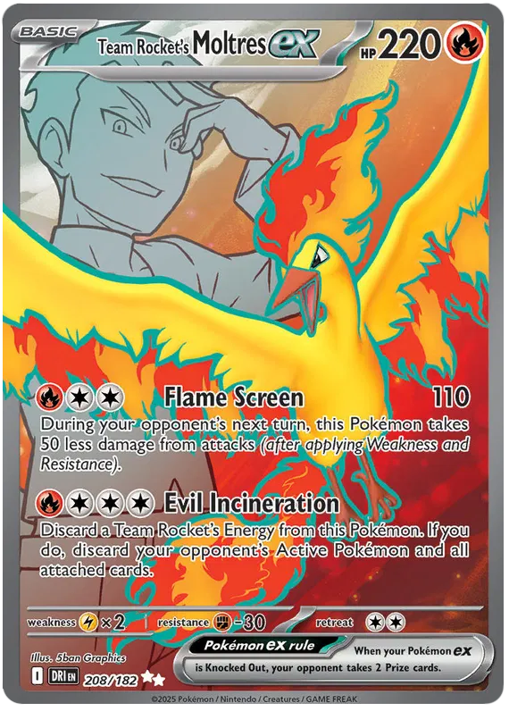 Team Rocket's Moltres ex 208/182 Destined Rivals