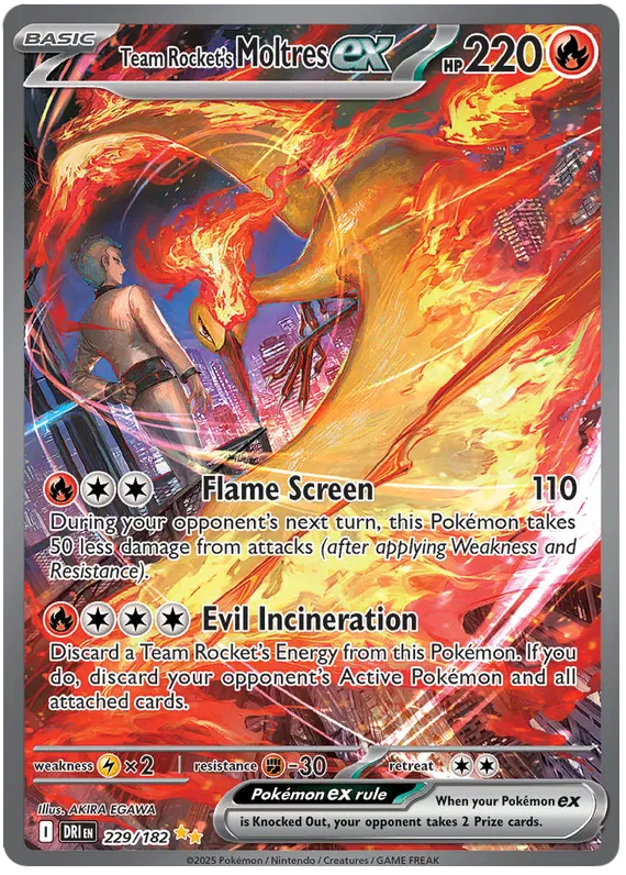 Team Rocket's Moltres ex 229/182 Destined Rivals