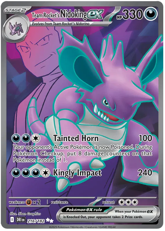 Team Rocket's Nidoking ex 216/182 Destined Rivals