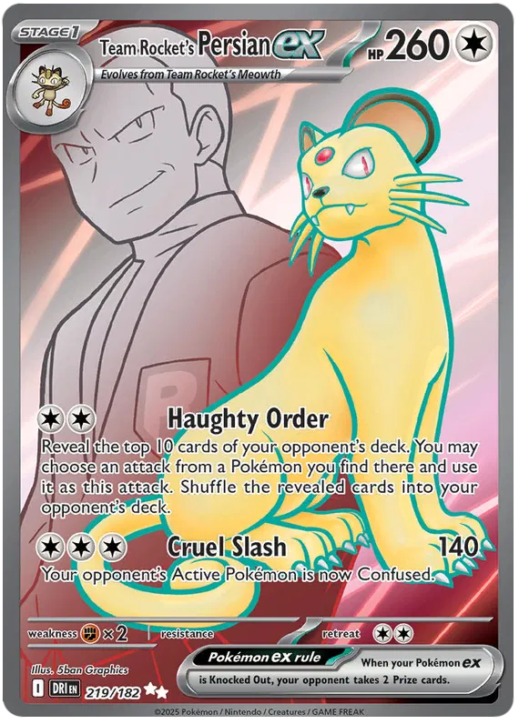 Team Rocket's Persian ex 219/182 Destined Rivals