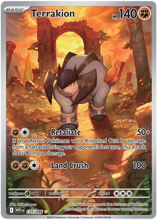 Terrakion 135/086 White Flare
