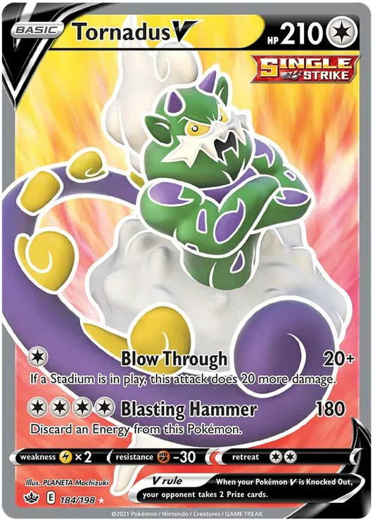 Tornadus V 184/198 Sword & Shield Chilling Reign