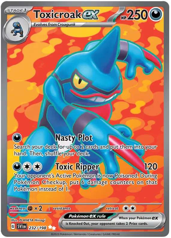 Toxicroak ex 232/198 Scarlet & Violet Base Set