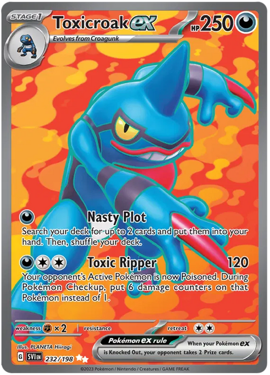 Toxicroak ex 232/198 Scarlet & Violet Base Set