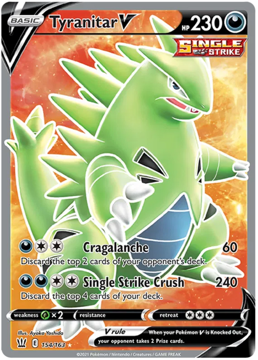 Tyranitar V 154/163 Sword & Shield Battle Styles