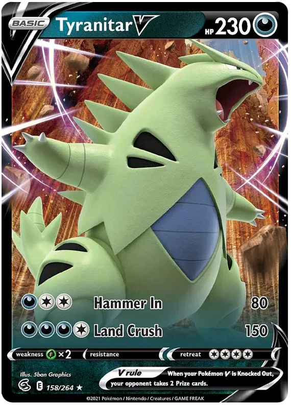 Tyranitar V 158/264 Sword & Shield Fusion Strike