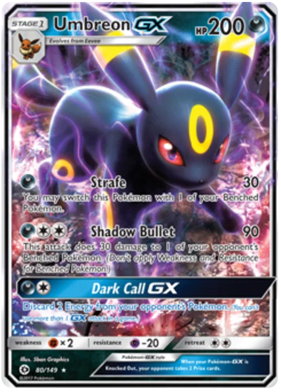Umbreon GX 80/149 Sun & Moon Base Set